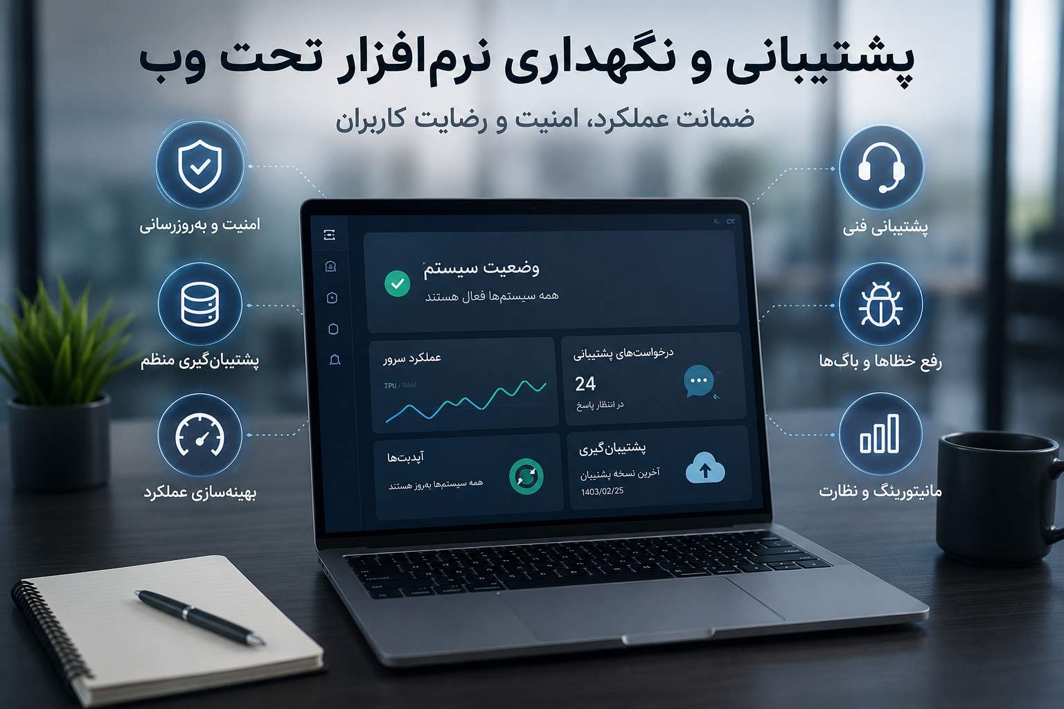 پشتیبانی و نگهداری نرم‌افزار تحت وب شامل چه مواردی است؟