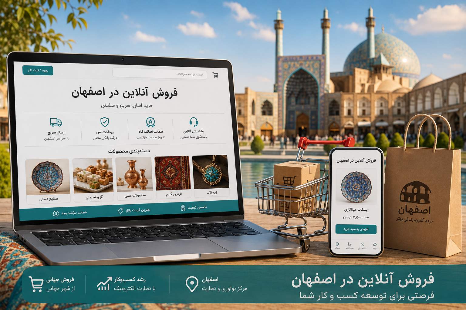 فروش آنلاین در اصفهان؛ راهنمای جامع کسب‌وکارها