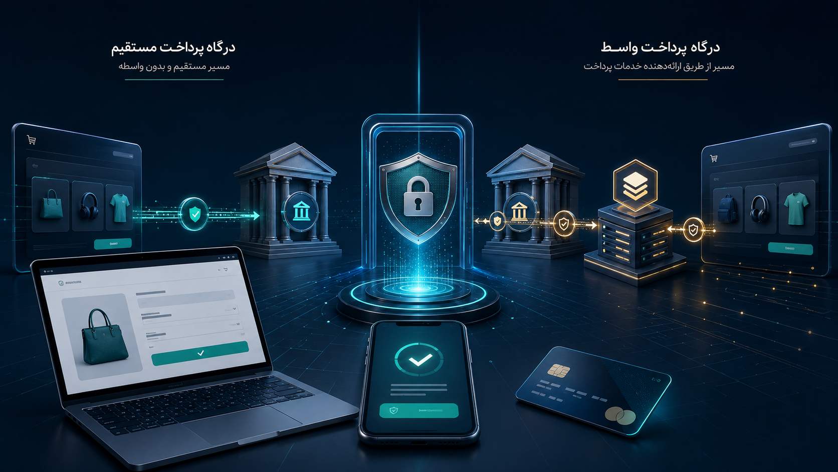درگاه پرداخت مستقیم یا واسط؛ مقایسه کامل