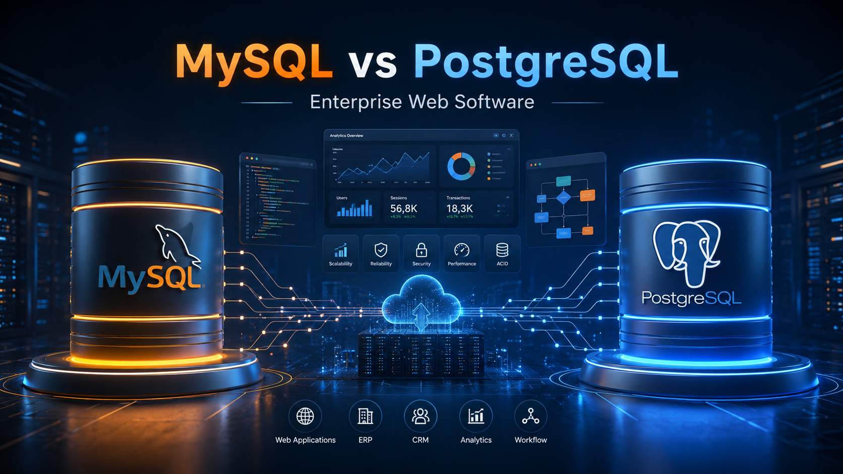 MySQL یا PostgreSQL برای نرم‌افزارهای سازمانی؟